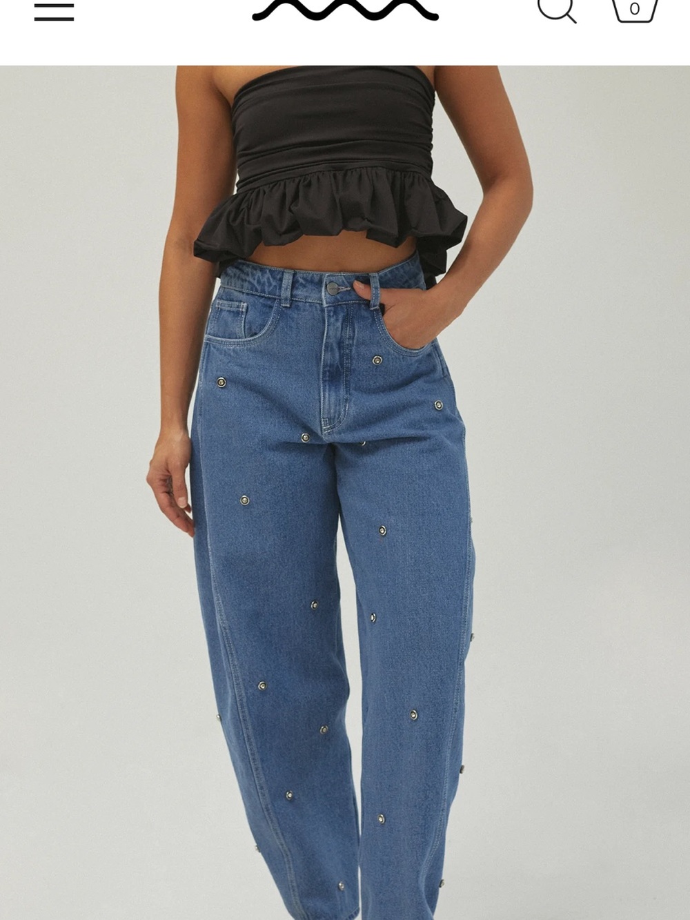 Sixxta Sparx Eggs balloon Embellished Jeans size 4